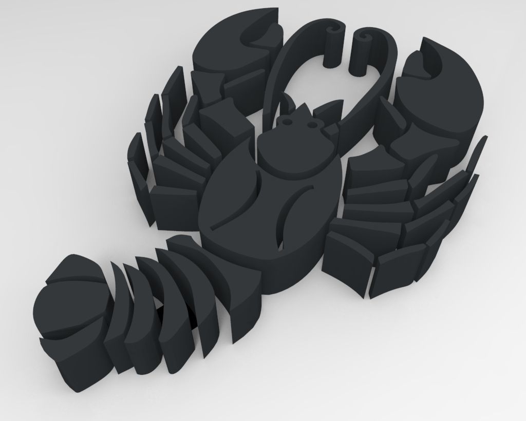Cancer scorpion Free 3D print model_1