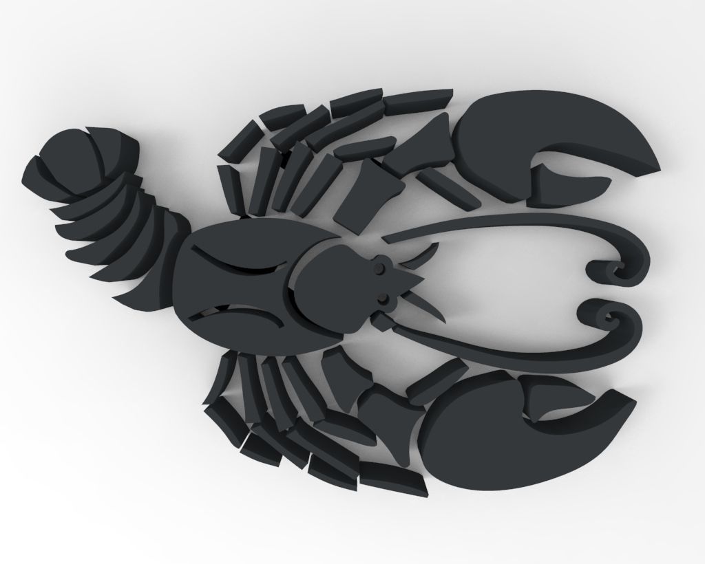 Cancer scorpion Free 3D print model_3