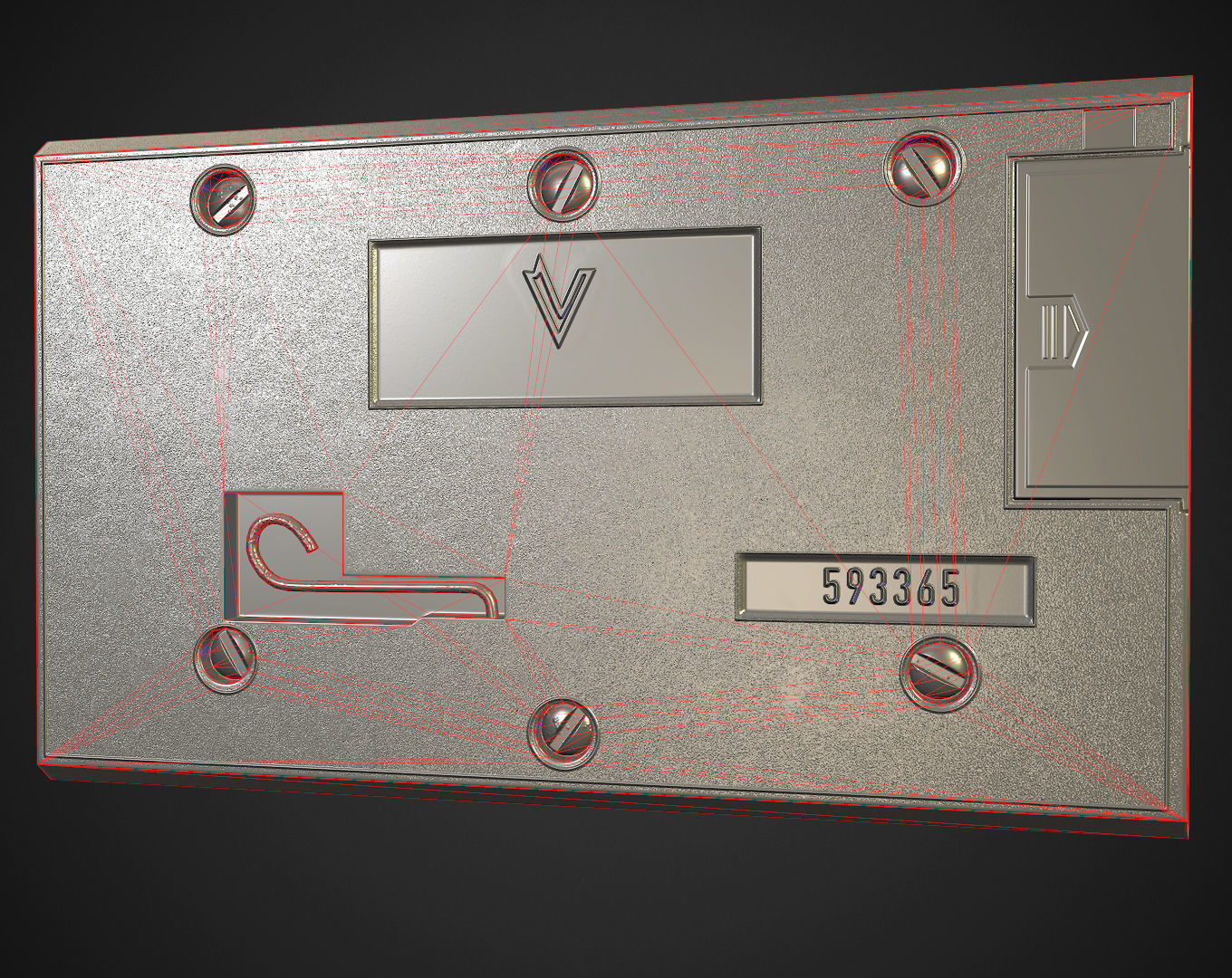 Handheld game Space Flight Low-poly 3D model_6