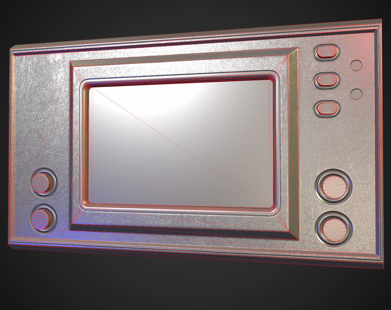 Handheld game Space Flight Low-poly 3D model_5