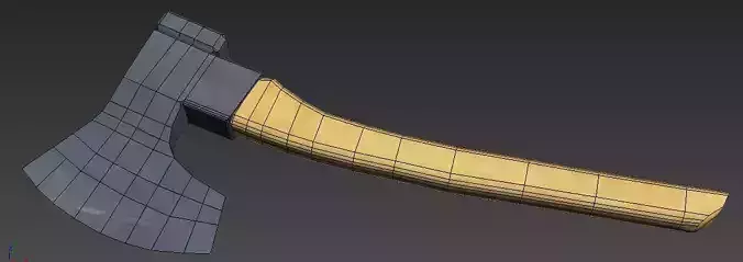 Simple axe Low-poly 3D model