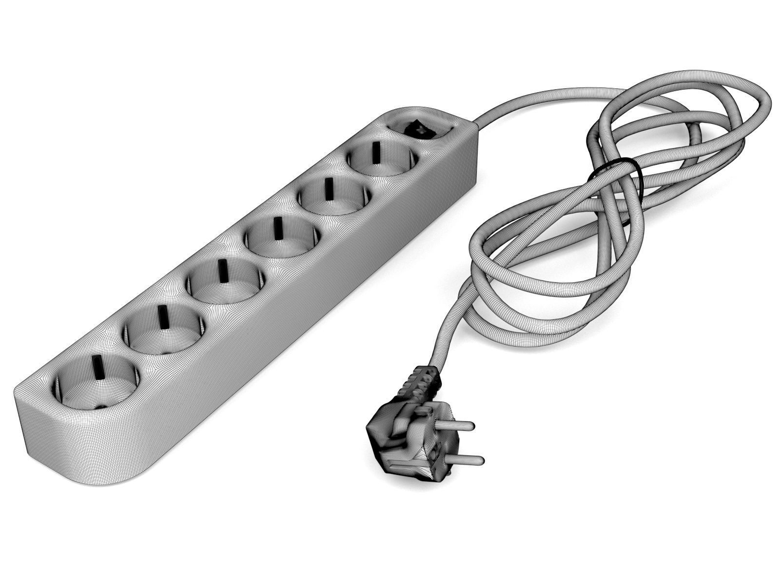 Multiplug Extension 3D model_2