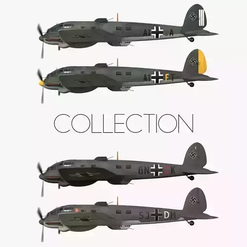 Heinkel He 111 - Battle of Britain Collection Low-poly 3D model