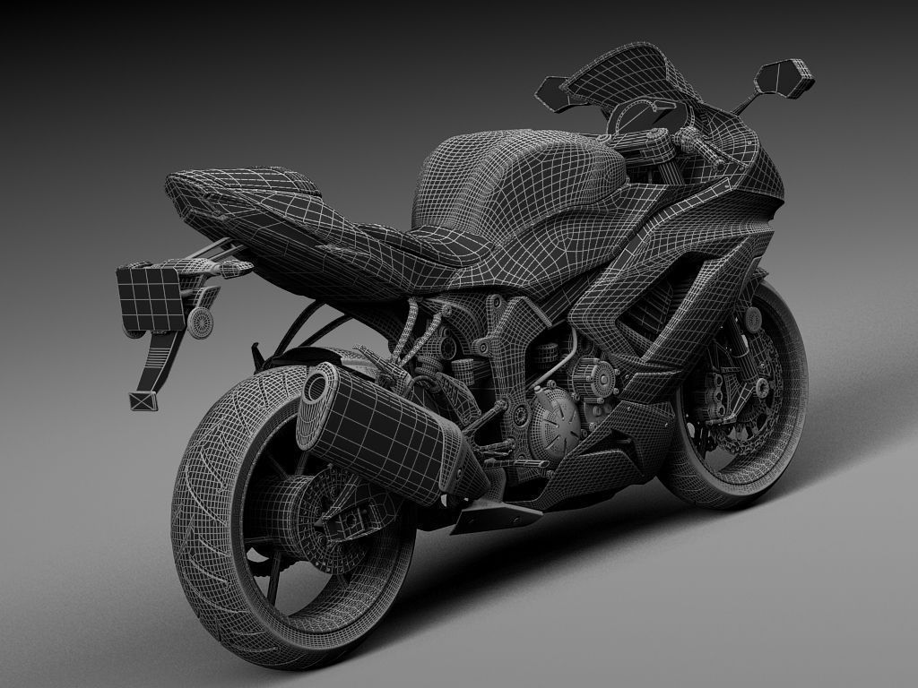 Kawasaki Ninja ZX-6R 2015 3D model | CGTrader