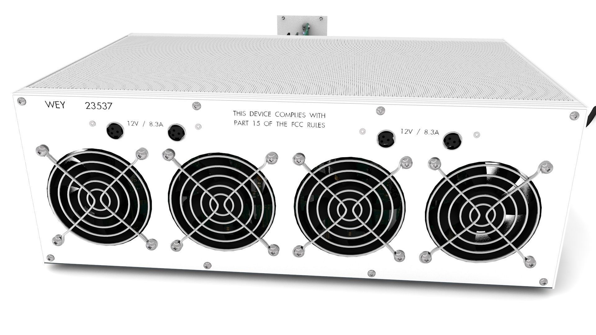 Detailed rare complete Mini PC Computer 4 Slot rack 3D model_1