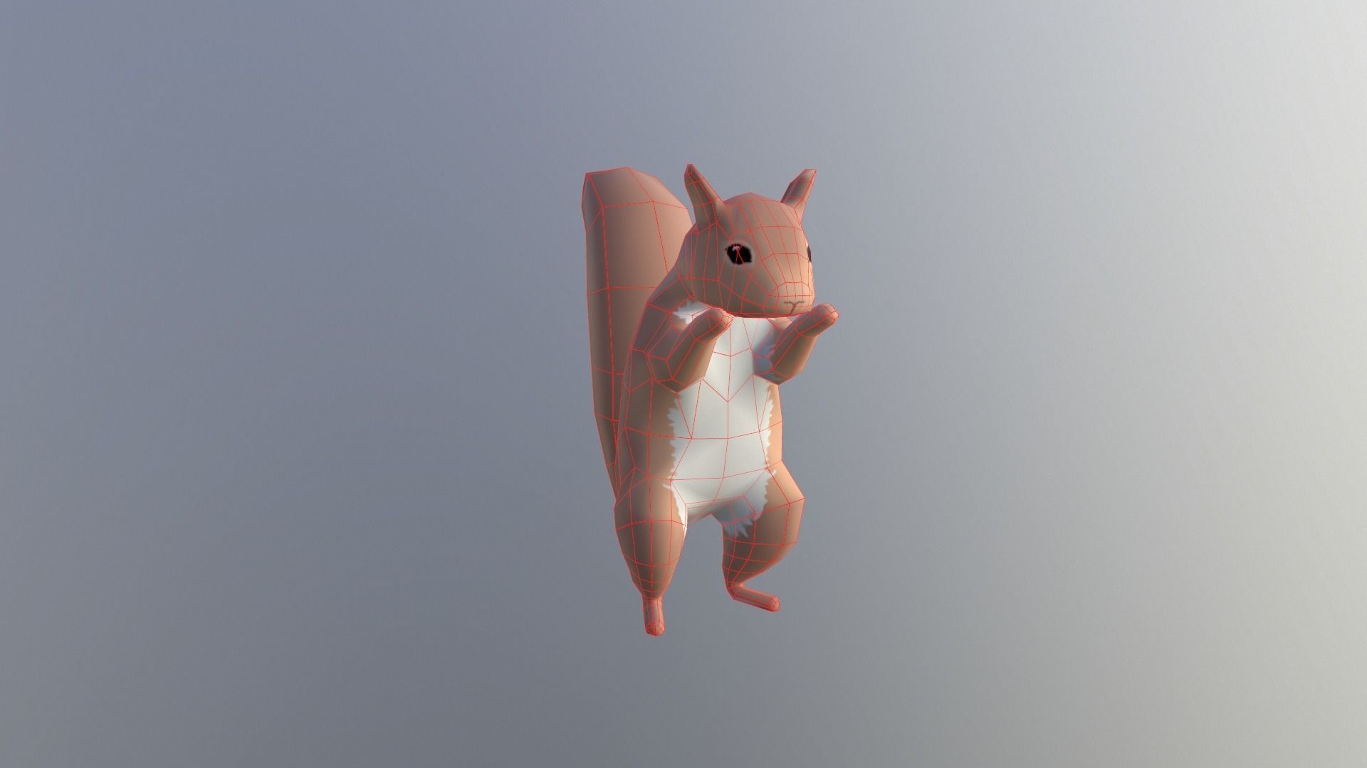 Low-poly Squirrel Low-poly 3D model_9