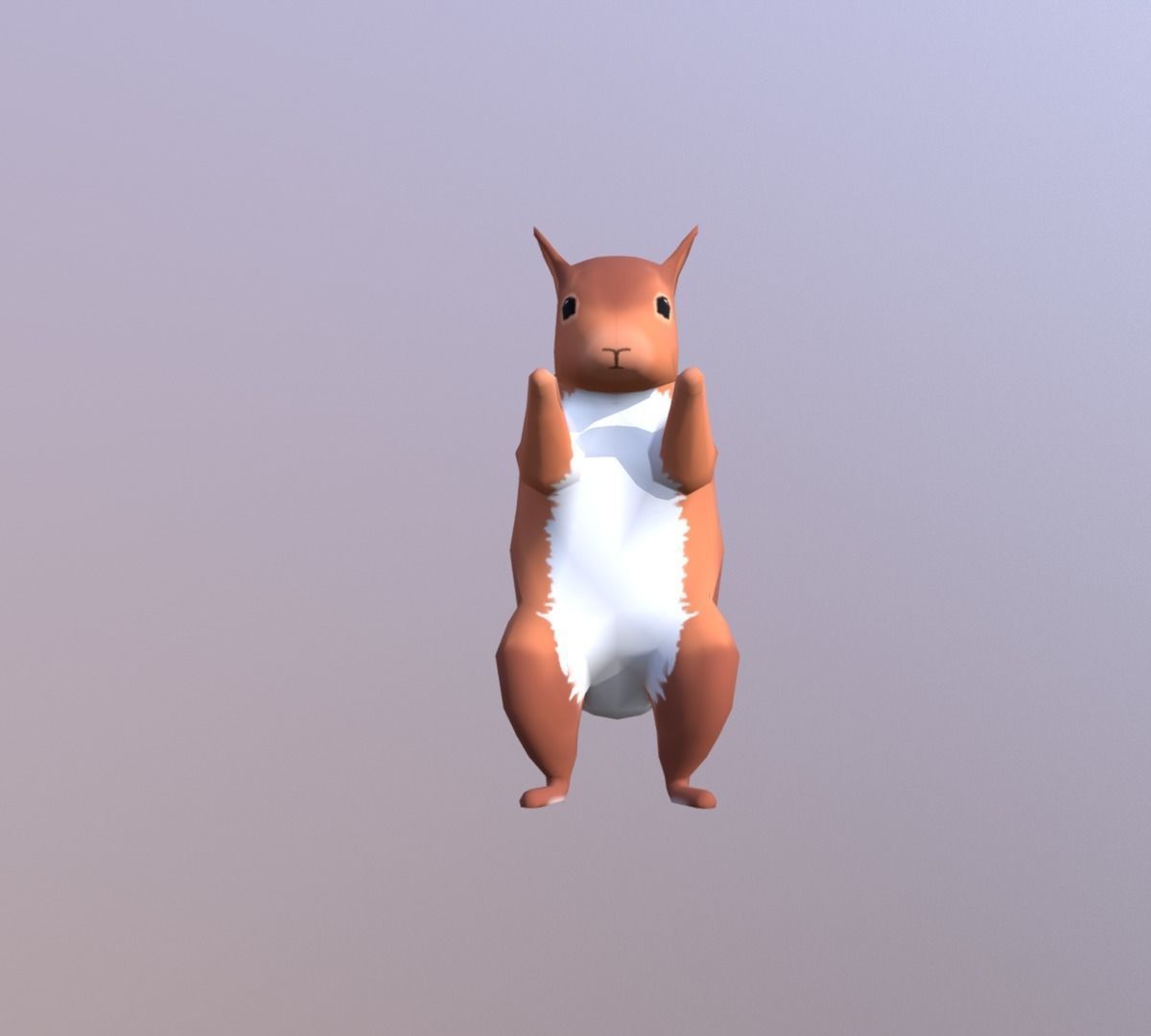 Low-poly Squirrel Low-poly 3D model_1