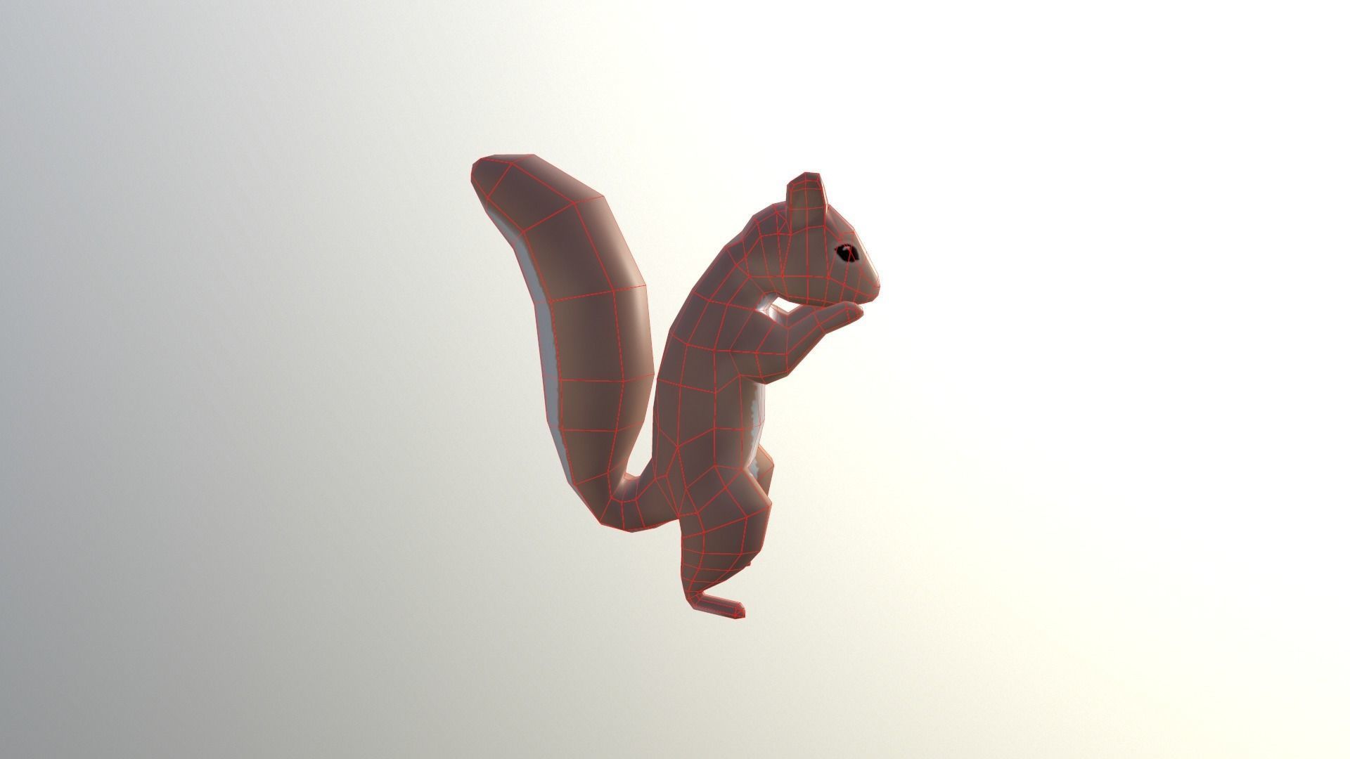 Low-poly Squirrel Low-poly 3D model_8
