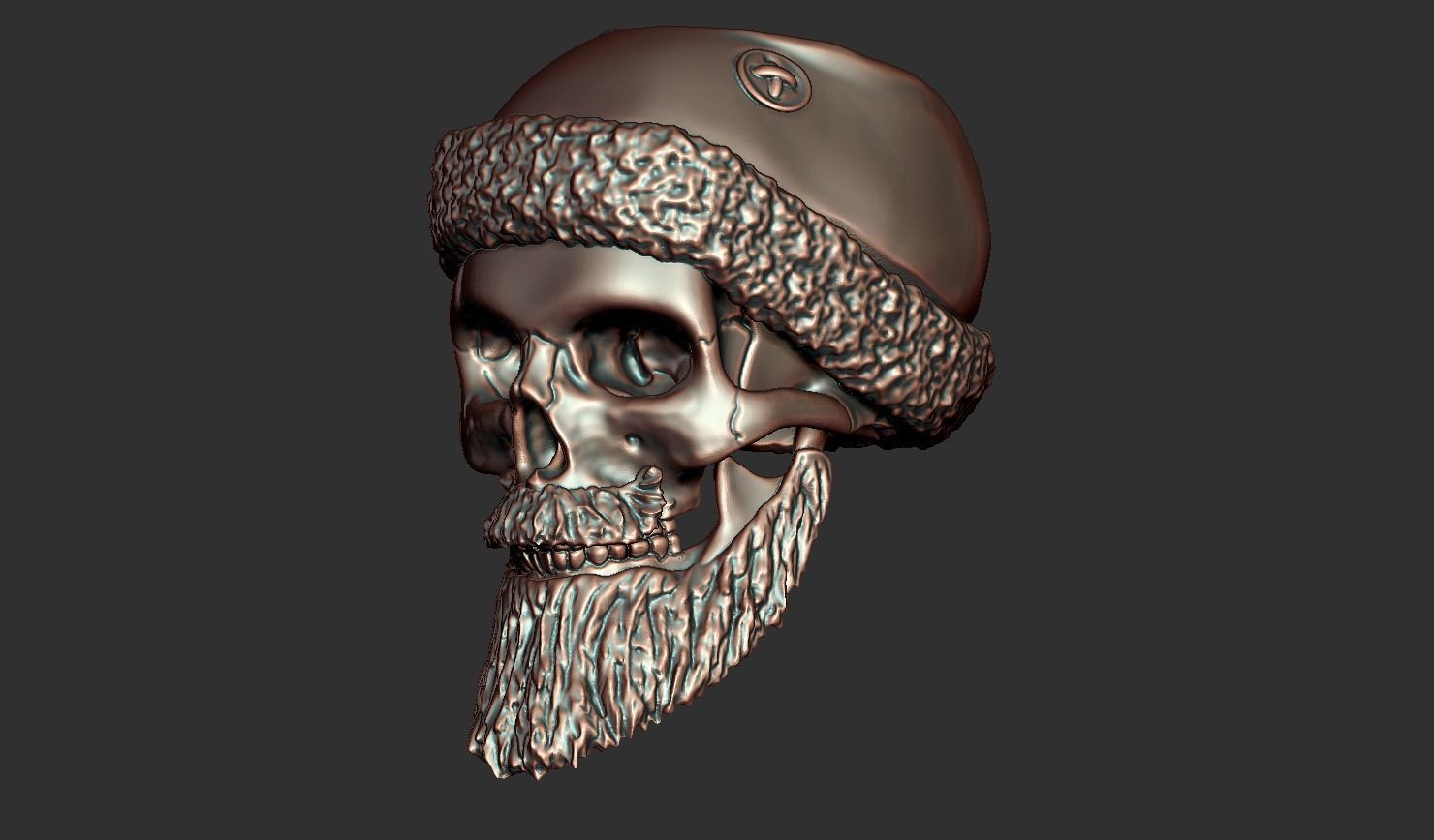 Bearded bead 3D print model_2