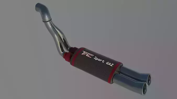 Sport Exhaust pipe catalytic converter 3D model