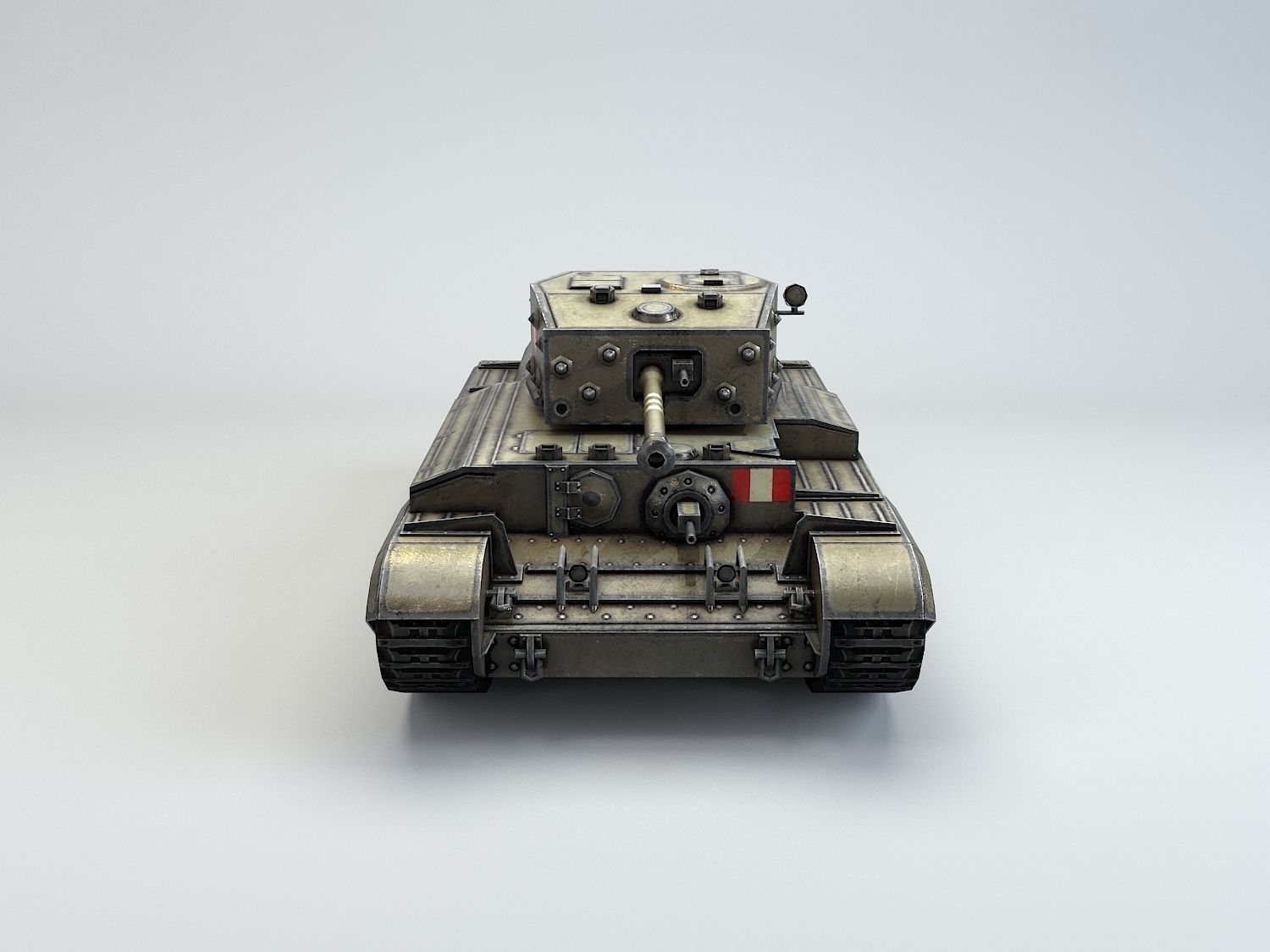 Low Poly Cromwell medium tank Low-poly 3D model_5