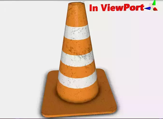 Traffic cone - PBR   Low-poly 3D model