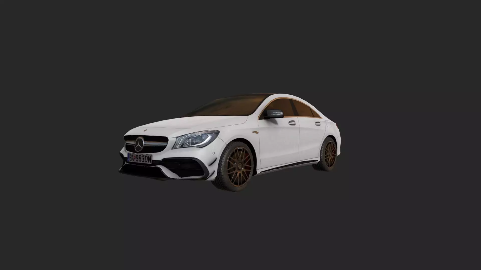 Low Poly Car 2 mercedes-benz cla wrap Low-poly 3D model