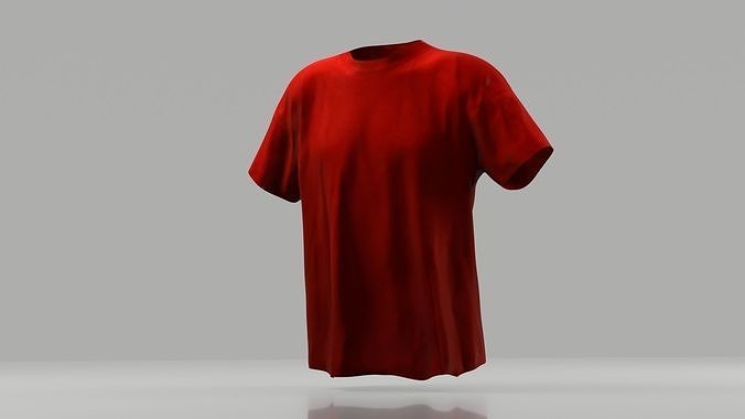 T-shirt 3D model low poly dress Low-poly 3D model
