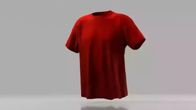 T-shirt 3D model low poly dress