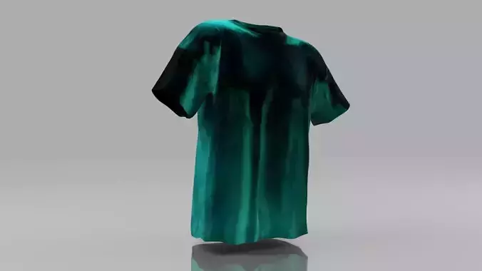 T-shirt 3D model low poly velvet robe