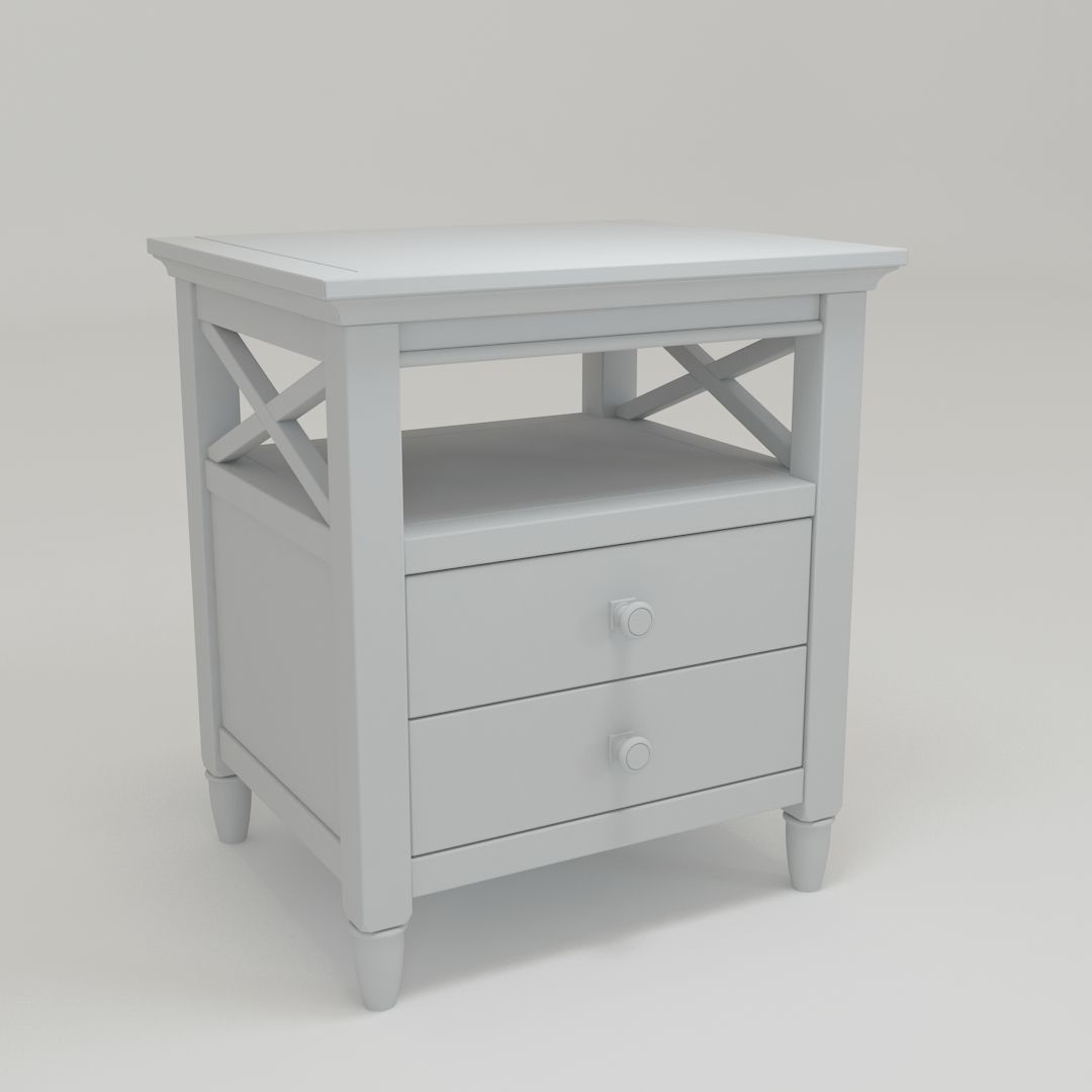 American country style Nightstand FM-NS08 3D model_1