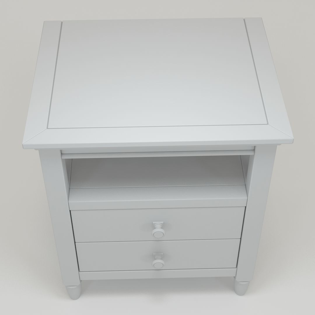 American country style Nightstand FM-NS08 3D model_2