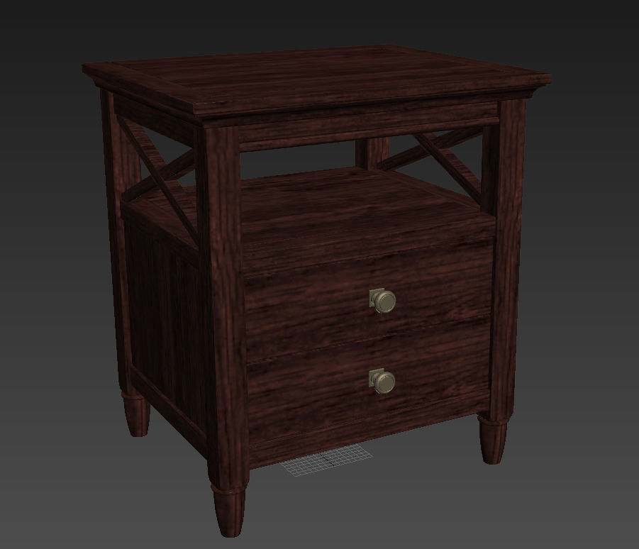 American country style Nightstand FM-NS08 3D model_4