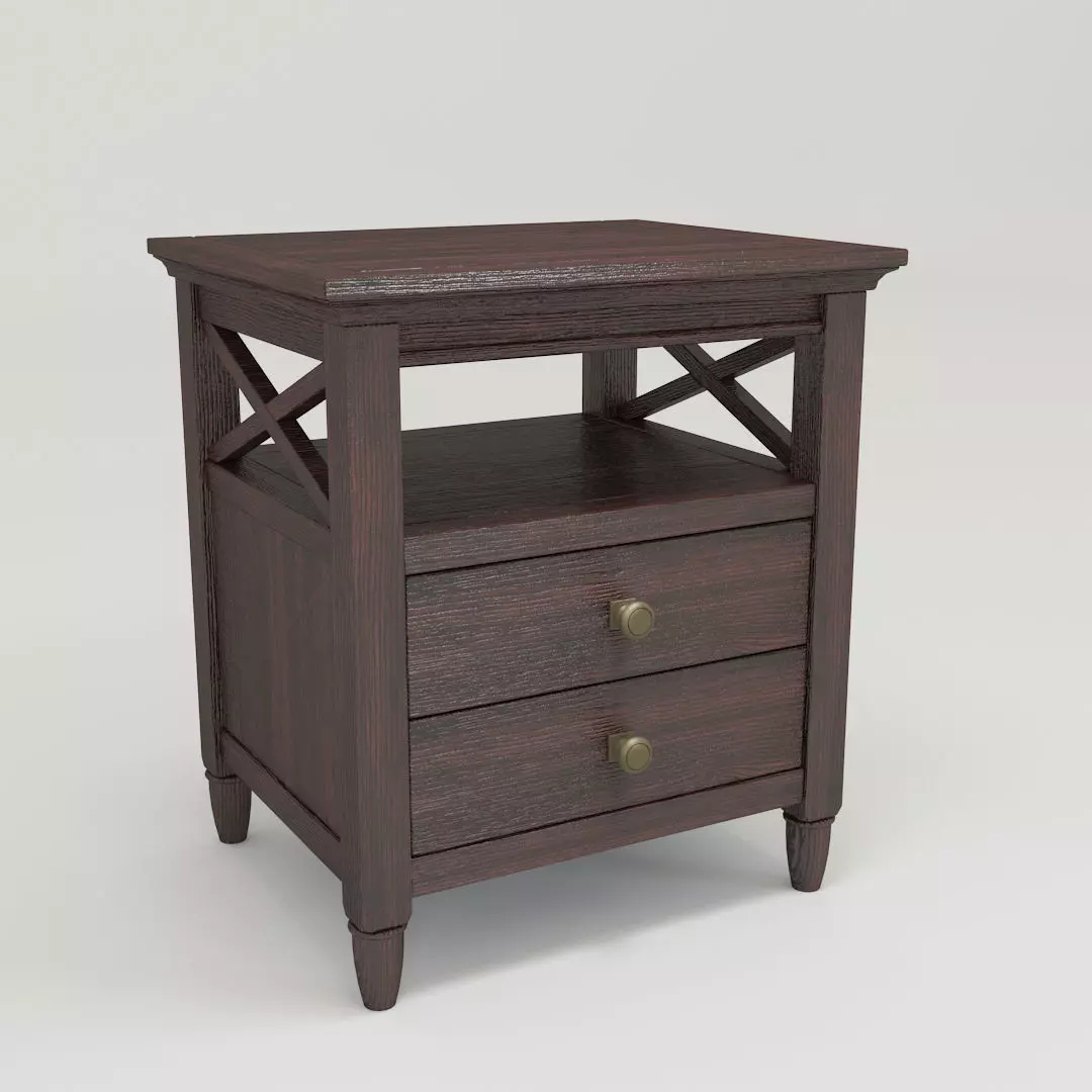 American country style Nightstand FM-NS08 3D model_0