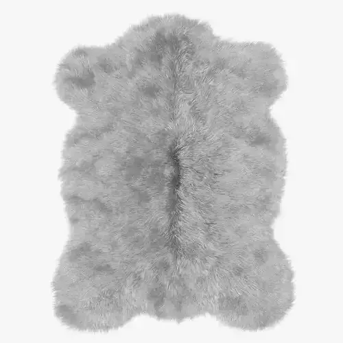 Plush Mongolian Sheepskin rug 3D model
