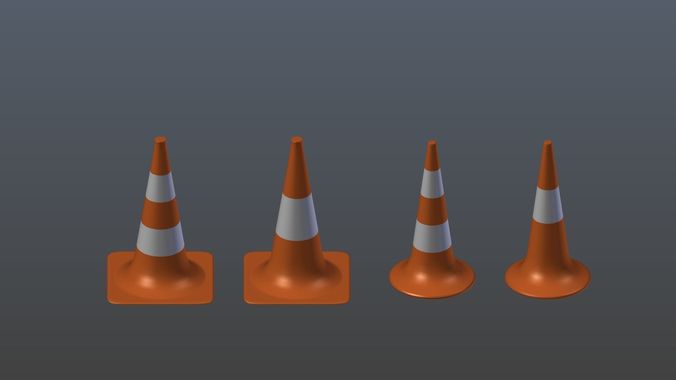 Traffic Cone Pack 3D model