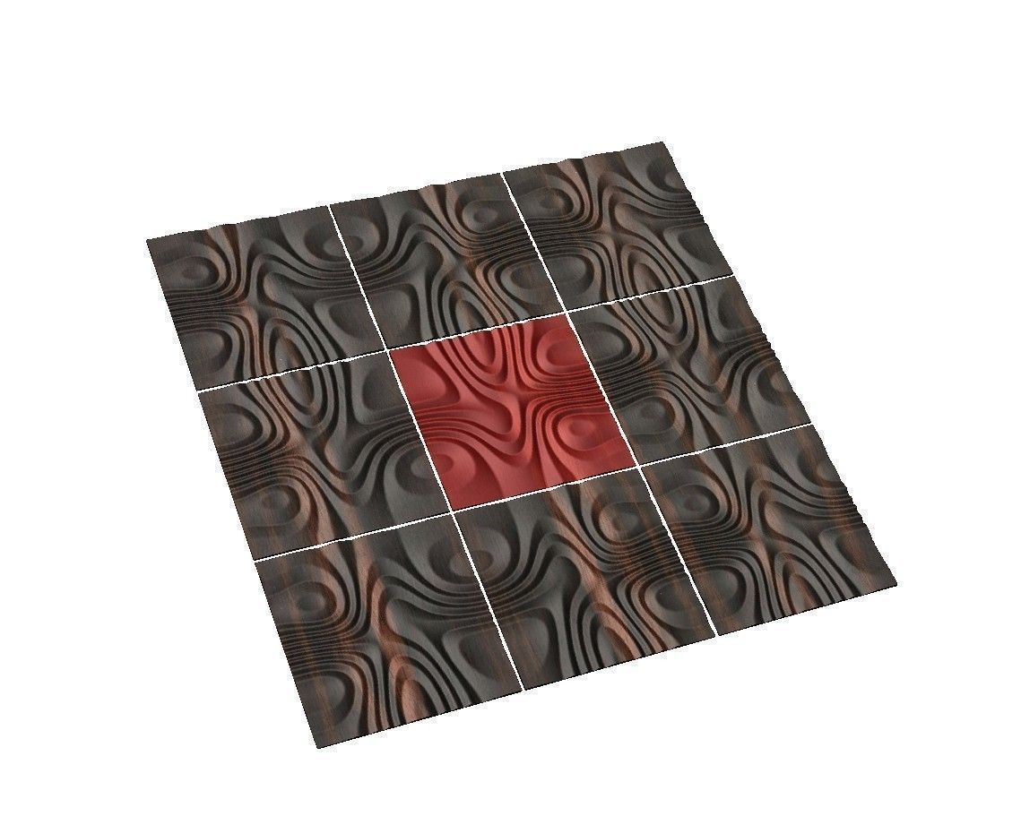 Tileable 3D Relief SB28 for CNC 3D print model_5