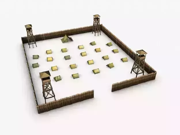 Military fort 3D model