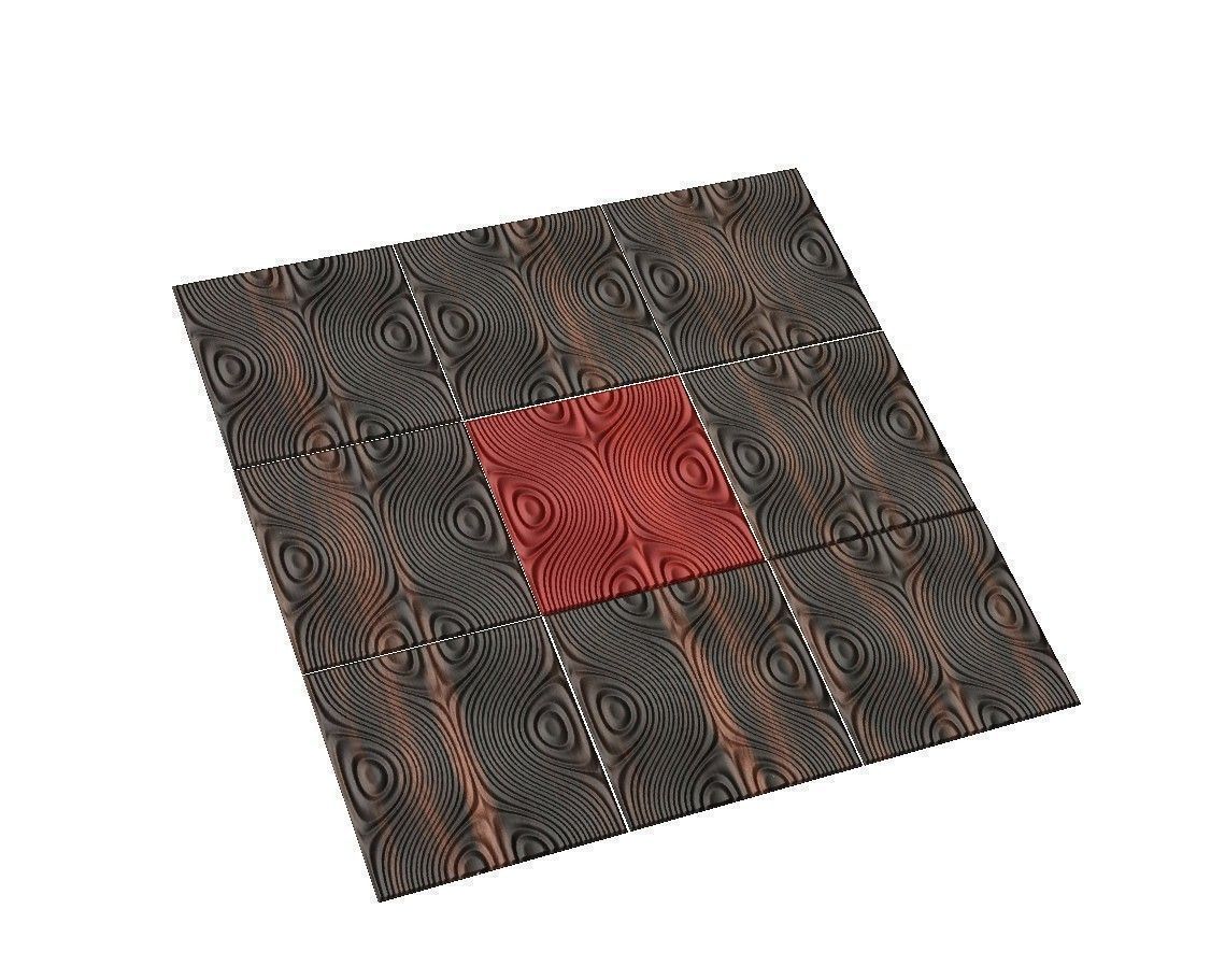 Tileable 3D Relief SB ART31 for CNC 3D print model_1