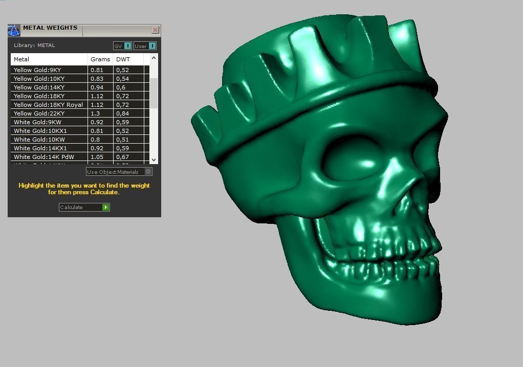 skull ring 3d printable models two ton gold 3D print model_7
