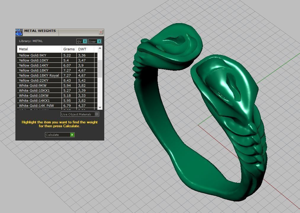 skull ring 3d printable models two ton gold 3D print model_5