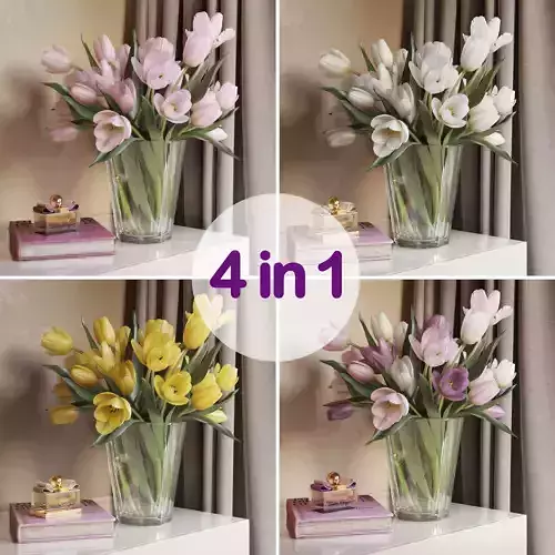 Tulip Flowers 4 in 1