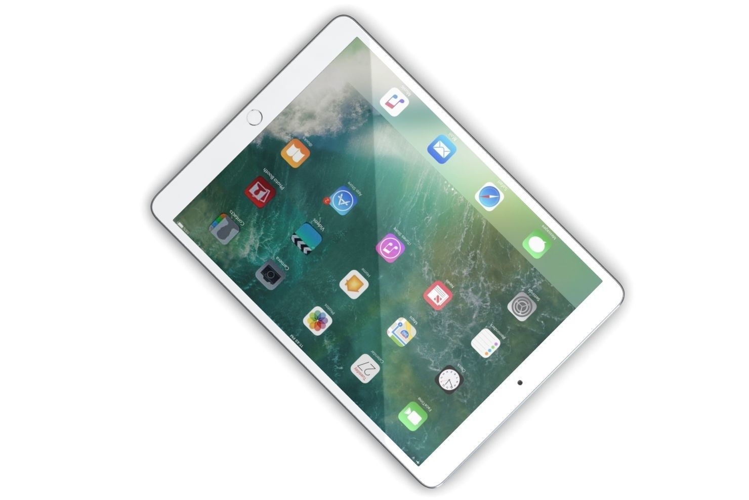 iPad Pro 10-5 2017 Silver with Pencil Low-poly 3D model_7