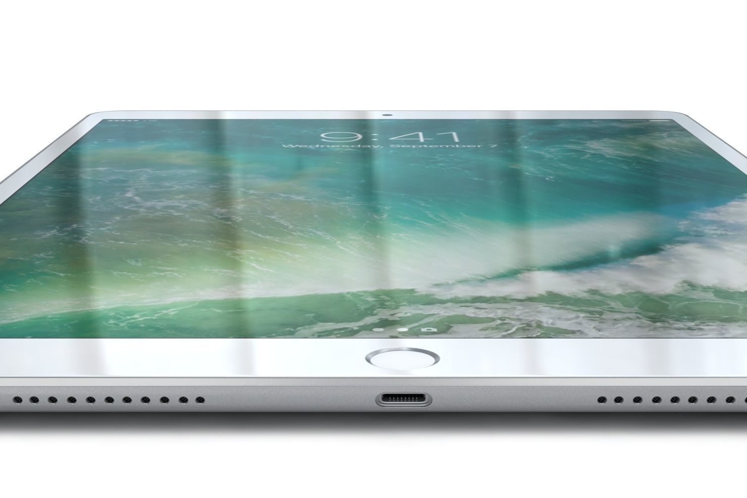 iPad Pro 10-5 2017 Silver with Pencil Low-poly 3D model_16