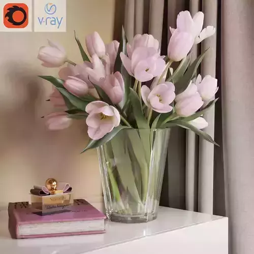 Tulip Flowers Low-poly 3D model
