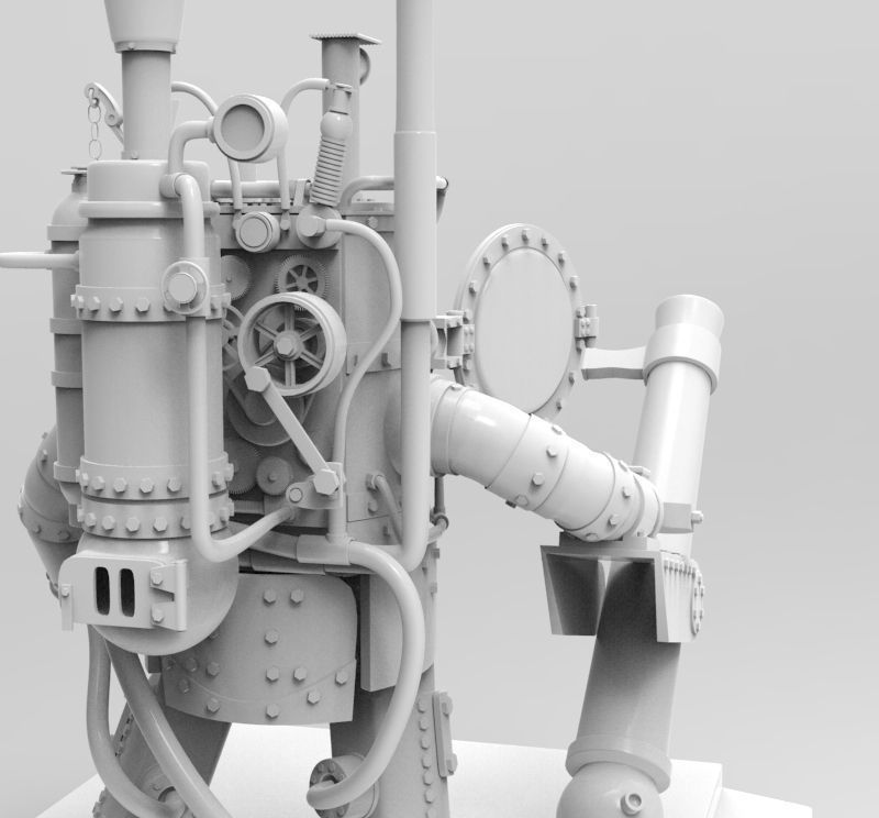 Steampunk Robot 3D model_5