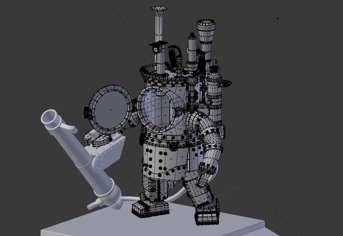 Steampunk Robot 3D model_4
