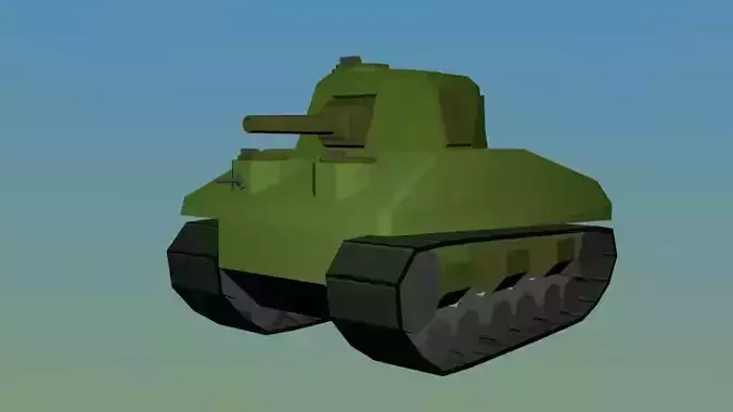 Low Poly WW2 Sherman Tank