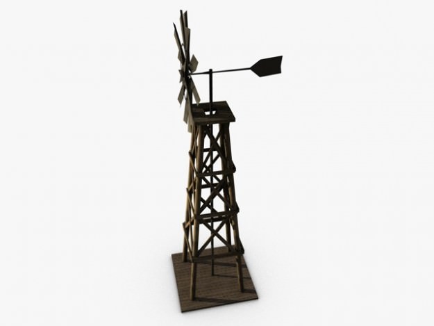Old windmill 3D model_2