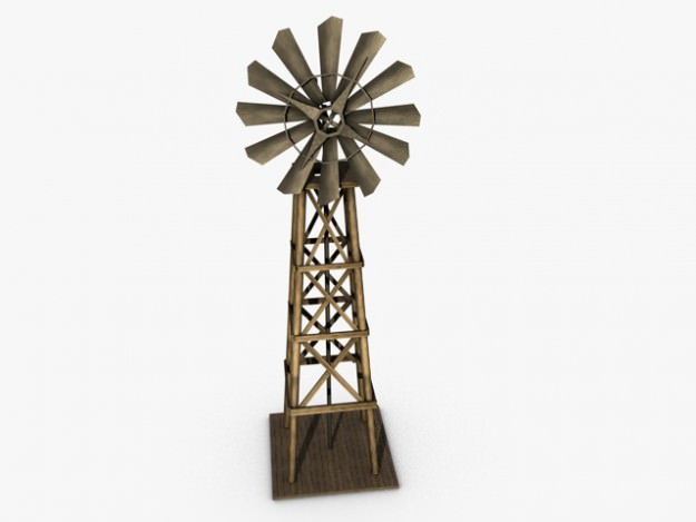 Old windmill 3D model_1