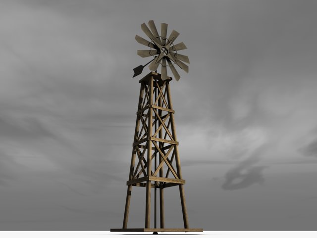 Old windmill 3D model_9
