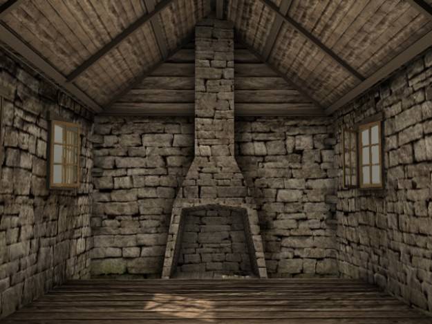 Old stone cottage 3D model_6