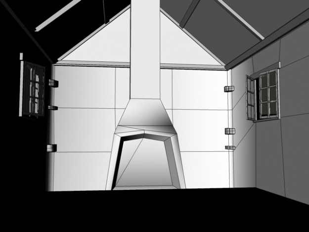 Old stone cottage 3D model_8