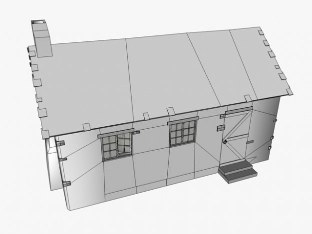 Old stone cottage 3D model_9