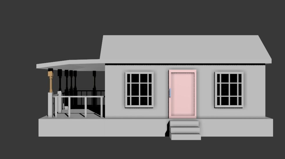 Simple House 3D model_6
