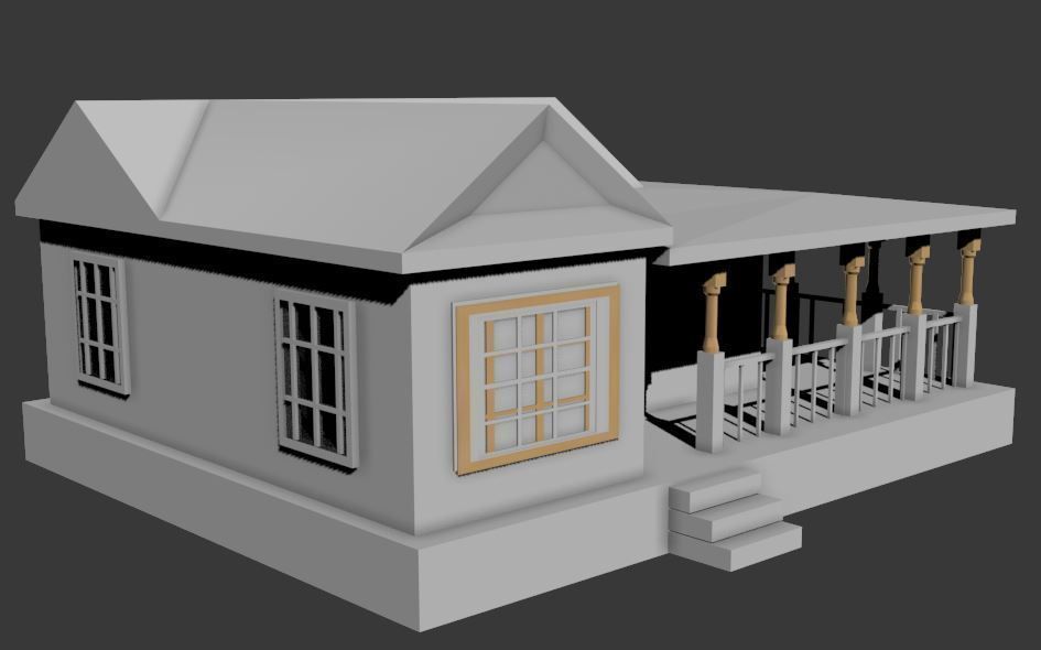 Simple House 3D model_5