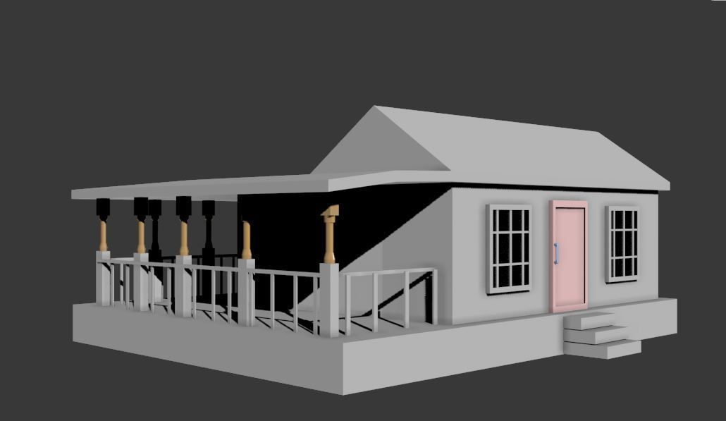 Simple House 3D model_4