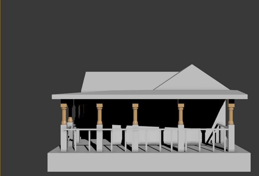 Simple House 3D model_2