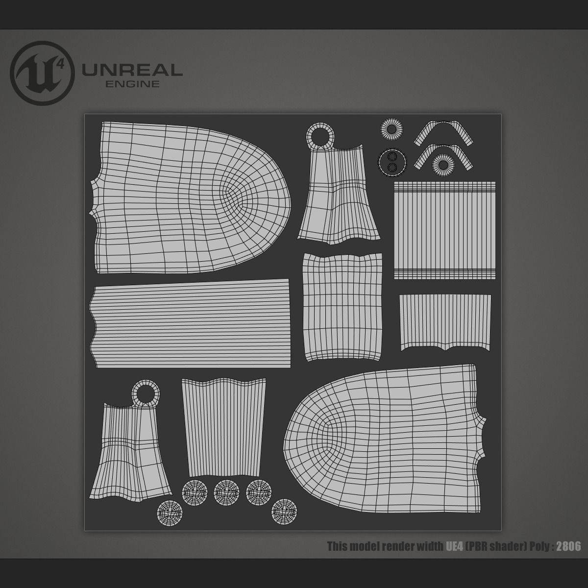 Shovel unreal engine Low-poly 3D model_8