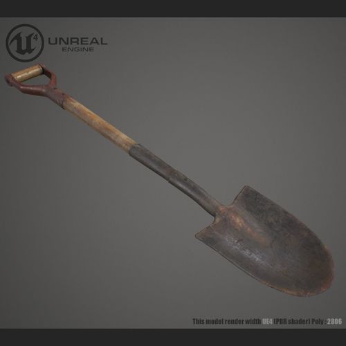 Shovel unreal engine Low-poly 3D model